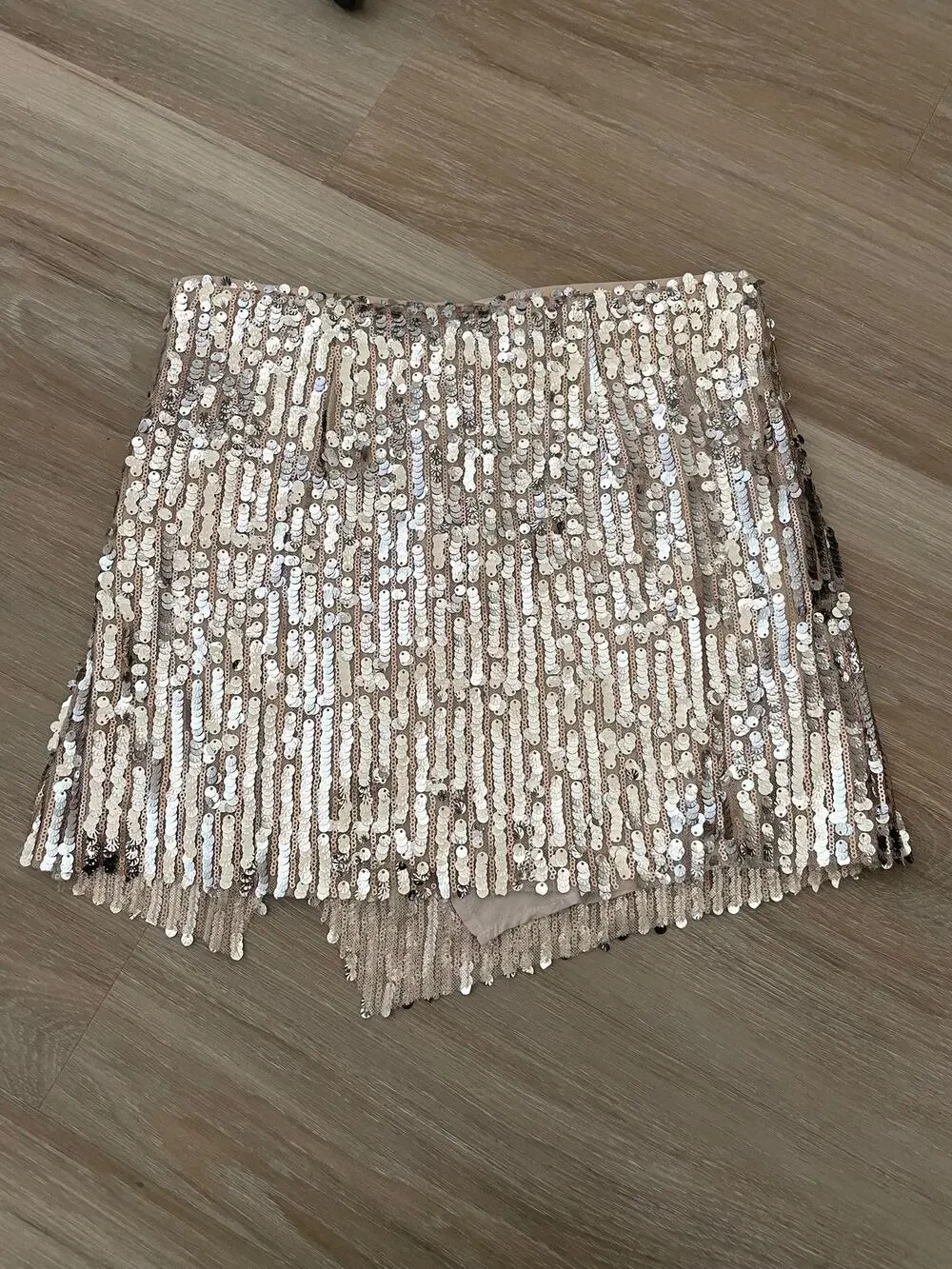 Free People | Faux Wrap Sequin Mini Skirt size 2